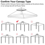 TheLAShop 10x10ft 2-Tier Canopy Replacement Top for Crescent Gazebo Image