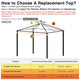 TheLAShop 10x10ft 2-Tier Canopy Replacement Top for Crescent Gazebo Image