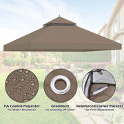 TheLAShop 2-Tier Canopy Cover Replacement 10x12ft Image