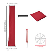 TheLAShop Umbrella Covers for Patio Umbrella 10FT, 66 inch, Red Image