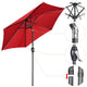 TheLAShop 7.5' 6-Rib Tilt Patio Umbrella Outdoor Umbrella Crank Lift Image