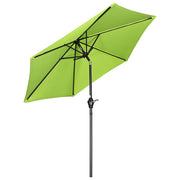 TheLAShop 7.5' 6-Rib Tilt Patio Umbrella Outdoor Umbrella Crank Lift, Green Glow Image