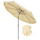 TheLAShop 10 Foot 8-Rib Outdoor Patio Umbrella Tilt & Crank, Beige Image