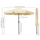 TheLAShop 10 Foot 8-Rib Outdoor Patio Umbrella Tilt & Crank Image