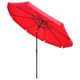 TheLAShop 10 Foot 8-Rib Outdoor Patio Umbrella Tilt & Crank, Red Image