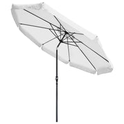 TheLAShop 10 Foot 8-Rib Outdoor Patio Umbrella Tilt & Crank, White Image