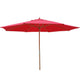 TheLAShop 13 Ft Wood Market Patio Umbrella Outdoor Furniture, Red Image