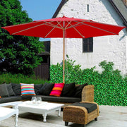 TheLAShop 13 Ft Wood Market Patio Umbrella Outdoor Furniture Image