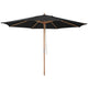 TheLAShop 13 Ft Wood Market Patio Umbrella Outdoor Furniture, Black Image