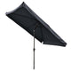 TheLAShop 10'x6.5' Patio Rectangular Tilt Umbrella Furniture Color Options, Dark Gray Image