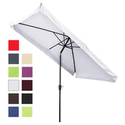 TheLAShop 10'x6.5' Patio Rectangular Tilt Umbrella Furniture Color Options Image