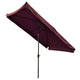 TheLAShop 10'x6.5' Patio Rectangular Tilt Umbrella Furniture Color Options, Wine Red Image