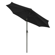 TheLAShop 9 Foot 8-Rib Tilt Outdoor Umbrella Crank Lift, Black Image