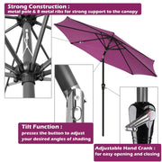 TheLAShop 9 Foot 8-Rib Tilt Outdoor Umbrella Crank Lift Image