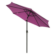 TheLAShop 9 Foot 8-Rib Tilt Outdoor Umbrella Crank Lift, Fuchsia Image