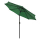 TheLAShop 9 Foot 8-Rib Tilt Outdoor Umbrella Crank Lift, Green Image