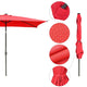 TheLAShop 10ft Rectangular Umbrella with Solar Lights Image