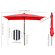 TheLAShop 10ft Rectangular Umbrella with Solar Lights Image