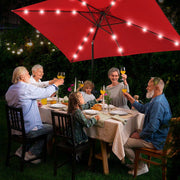 TheLAShop 10ft Rectangular Umbrella with Solar Lights Image