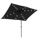 TheLAShop 10ft Rectangular Umbrella with Solar Lights, Black Image