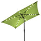 TheLAShop 10ft Rectangular Umbrella with Solar Lights, Lime Image