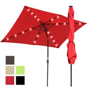 TheLAShop 10ft Rectangular Umbrella with Solar Lights Image