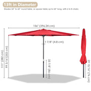 TheLAShop 13 Foot 8-Rib Patio Furniture Table Market Umbrella Color Optional Image