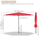 TheLAShop 13 Foot 8-Rib Patio Furniture Table Market Umbrella Color Optional Image