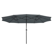 TheLAShop 15'x9' Rectangular Patio Umbrella Color Options, Gray Image