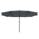 TheLAShop 15'x9' Rectangular Patio Umbrella Color Options, Gray Image