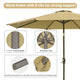 TheLAShop 9 ft 8-Rib Outdoor Patio Tilt Umbrella 200 gsm Canopy, Khaki Image