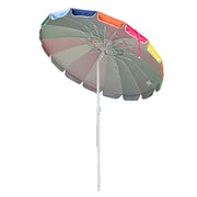 TheLAShop 7 Ft Tilt Outdoor Rainbow Beach Patio Umbrella w/ Sand Anchor Image