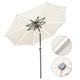 TheLAShop Solar Patio Umbrella Tilt Table Umbrella w/ Lights 9ft 8-Rib, Cream White Image