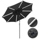 TheLAShop Solar Outdoor Umbrella with Lights Tilting Umbrella 10ft 8-Rib, Black Image