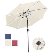 TheLAShop Patio Umbrella with Solar Lights Tilt Umbrella 9 ft 8-Rib Image