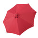 TheLAShop 9 Ft 8-Rib Wooden Patio Umbrella Tilt Color Options, Red Image