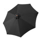 TheLAShop 9 Ft 8-Rib Wooden Patio Umbrella Tilt Color Options, Black Image