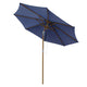 TheLAShop 9 Ft 8-Rib Wooden Patio Umbrella Tilt Color Options, Navy Image