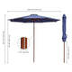 TheLAShop 9 Ft 8-Rib Wooden Patio Umbrella Tilt Color Options Image