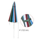 TheLAShop 8ft Tilt Beach Umbrella with Anchor 12-Rib Rainbow Image