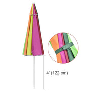 TheLAShop 8 Ft Tilt Beach Umbrella with Anchor 12-Rib Image