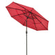 TheLAShop 9 ft Tilt Market Umbrella 3-Tiered 8-Rib, Flame Scarlet Image