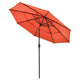 TheLAShop 9 ft Tilt Market Umbrella 3-Tiered 8-Rib, Cherry Tomato Image