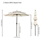 TheLAShop 10 ft Tilt Market Umbrella 3-Tiered 8-Rib Image