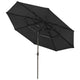 TheLAShop 11 ft Tilt Market Umbrella 3-Tiered 8-Rib, Black Image