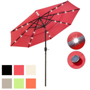 TheLAShop 9 ft 3-Tiered Tilting Patio Umbrella with Lights 8-Rib Image