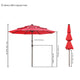 TheLAShop 9 ft 3-Tiered Tilting Patio Umbrella with Lights 8-Rib Image