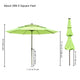 TheLAShop 11 ft 3-Tiered Tilting Patio Umbrella with Lights 8-Rib Image