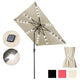 TheLAShop 9Ft 8-Rib Square Patio Umbrella with Solar Lights Tilt & Crank Image