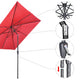 TheLAShop 10Ft 8-Rib Square Patio Umbrella with Solar Lights Tilt & Crank Image